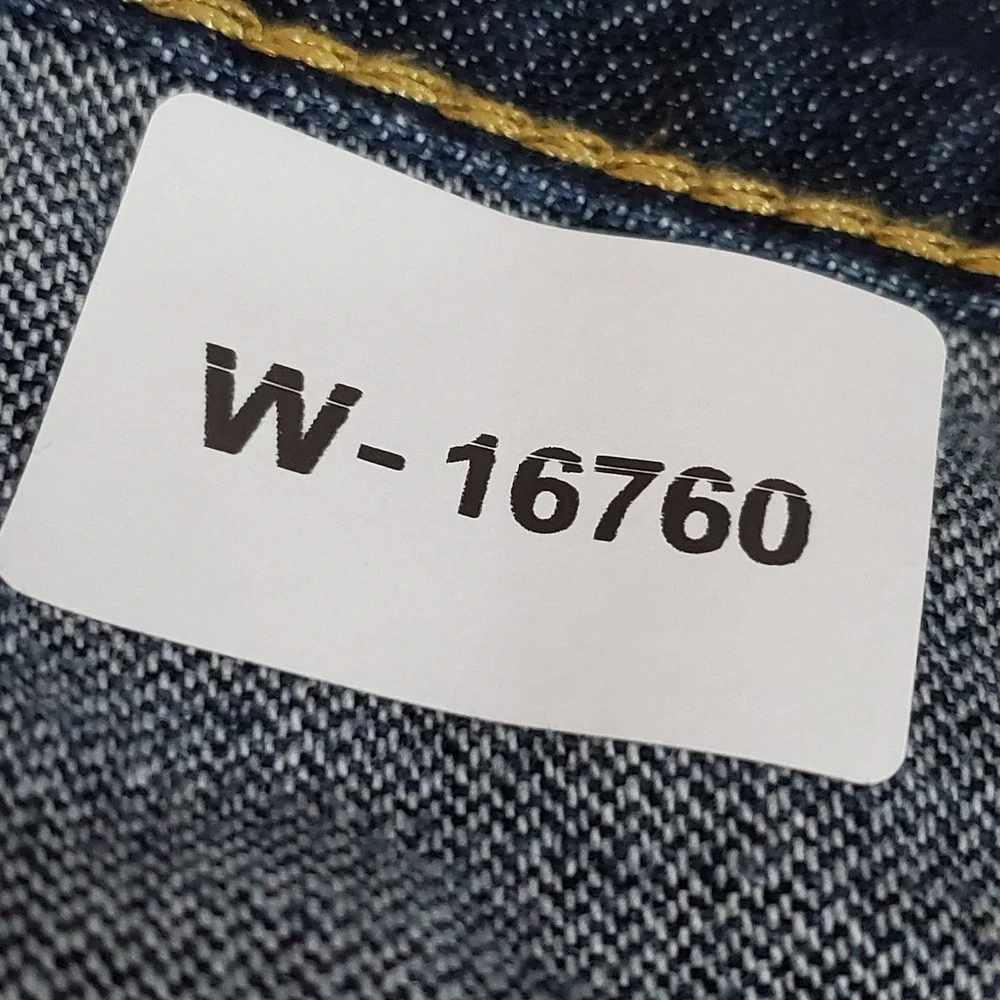 True Religion Men Jeans 38 Blue Denim Embroidered Ricky No Flap 33